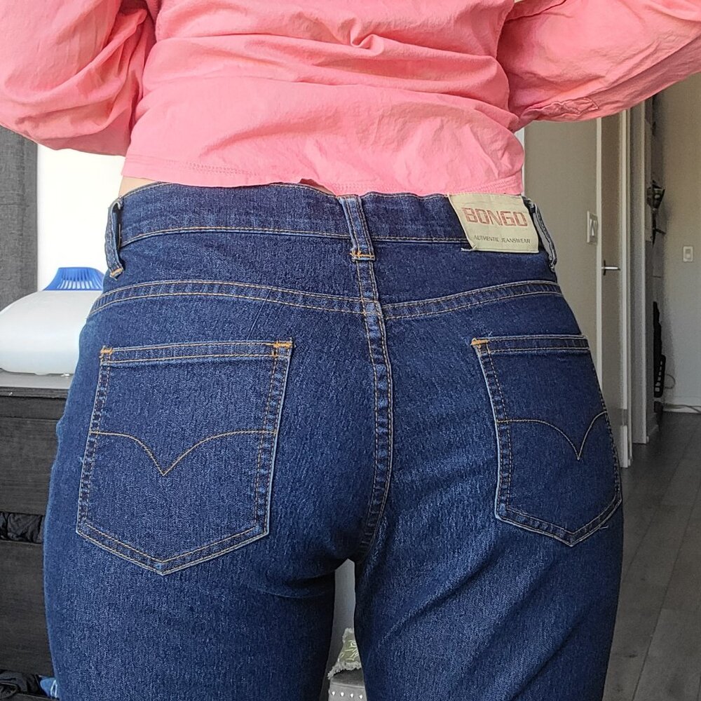 Bongo Low-Waist Bootcut Blue Denim Jeans
